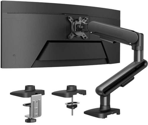 HUANUO PC-skärmfäste – PC-skärmarm för skärmar 13 till 40 tum, upp till 12 kg, justerbar i höjd, lutning och rotation, för Gaming & Kontor, VESA 75×75/100×100 mm