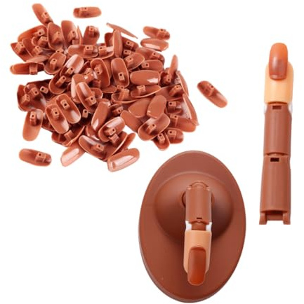IMIKEYA Kit d'Entraînement pour Nail Art 102 Pcs Main Articulée Flexible Faux Ongles pour Pratique Manucure Matériel DIY pour Débutants Modèle d'Exercice pour Ongles Outil de