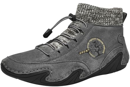 Generiska vandringsskor herr vinter, herr vinterskor varma fodrade snöstövlar utomhus sneakers halkfria vandringsskor andas sportskor snörning ankelstövlar vandring vinterstövlar