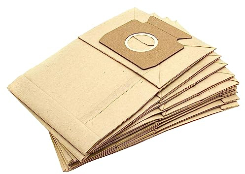 vhbw 10x Staubsaugerbeutel kompatibel mit Miele S128, S129, S130, S131, S132, S126, S127 Staubsauger - Papier, Typ B, 27cm x 13cm Sandfarben