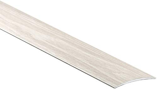 23 Colours Wood Effect Door Edging Floor Trim Threshold - 40mm Self-Adhesive TMW Profiles (White Oak)