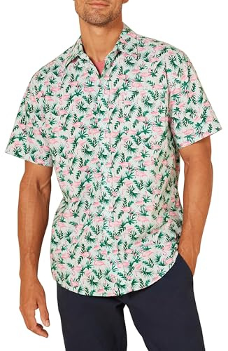 Amazon Essentials Camicia con Stampa a Maniche Corte vestibilità Regolare Uomo