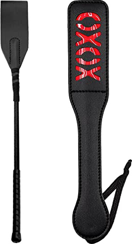 Equestrian Horse Set Paddle Crop - Horse Training Flogger - Horse Black Whip Faux Leather - Whip Toys Role Play - Double Layer Paddle