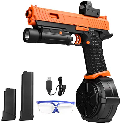 Gel Blaster Spielzeug Splatter Halloween Toys mit Brille,Elektrische Gel Launcher Spielzeug JM-X5 Weihnachten Neujahr Outdoor-Spiele und Spaß im Garten 14+