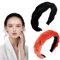 JAONLD Serre Tete Maquillage,2 Pièces Serre Tete Femme Bandeaux Mode pour Femmes,Bandeau Cheveux Femme pour la Maison,L'extérieur,le Sport et le Yoga(Noir,Orange)