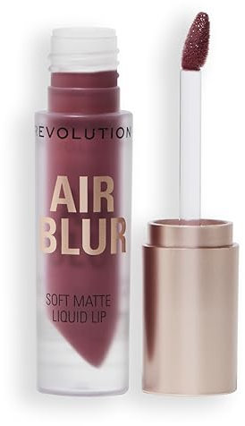 Revolution, Air Blur Labial Líquido Mate, Color de Larga Duración, Vegano y Libre de Crueldad, Black Cherry Cool-Toned Mauve, 3.5ml