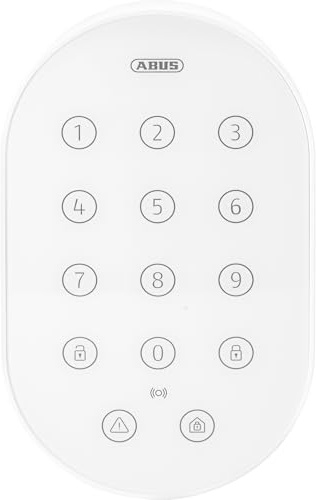 ABUS Tastierino Allarme Radio Smartvest Pro - Pannello Operativo per il Controllo del Sistema di Sicurezza - Feedback LED chiaro, anche Acustico - Tasto Panico - Bianco
