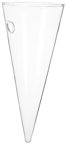 BESPORTBLE Jardinera de Vidrio de Pared Jarrón Hidropónico Forma de Cono Transparente Gran Tamaño Decoración para Flores y Vegetación Adecuado para Comedor y Hogar