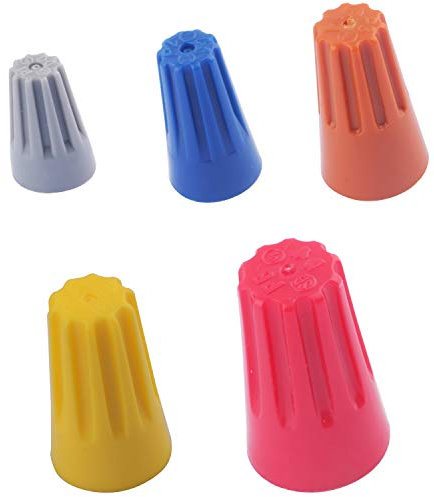 CESFONJER 158 PCS Bornes de Connexion, Automatique Rapide Connecteur de Fil de Câble Vis de connexion de câble électrique, capuchon de connecteur, avec insert à ressort, écrous de torsion