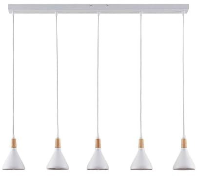 Lindby Ceiling Light Arina dimmable (Modern) in White Made of Metal for e.g. Living Room & Dining (5 Light Sources, E14) from Pendant Lighting lamp Hanging Ceiling