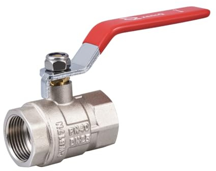 zencQ Kugelhahn 1 Zoll FF Hebelgriff - PN40 bar Kugelventil aus Messing mit Hebel für Industrie,Wasserpumpen Tanks, Gewerbe, Haushalt, Regentonnen mit beide Innengewinde (1)