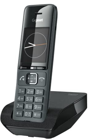 Gigaset Family - Cordless DECT Telephone - Timeless and Elegant Design - 2.2 TFT Colour Display - Excellent Audio Quality, Black [UK Version]