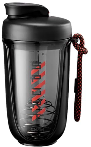 Greyoe Shaker Palestra, Shaker Proteine Acciaio, Fitness Uomo e Donna Sport ad Alta Temperatura Shaker Proteico ad Alto Valore Tazza Speciale 590 ml Nero