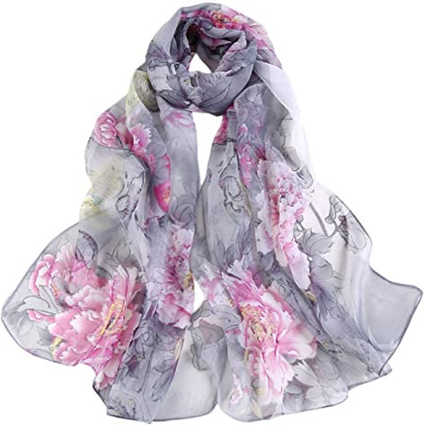 FAIRYGATE Seidentuch Halstuch Schal aus Seide und Chiffon für Damen Mädchen Kinder Hochwertiges Tuch Schultertuch Perfekt für Frühjahr Sommer Herbst Winter A4419