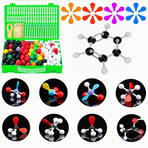 zhongguoqiaomao Modello molecolare set 310 Pcs Giocattoli educativi Modellini Molecolarie struttura Chimica Organica Inorganica Kit Atomi e Molecole Biochimica Base