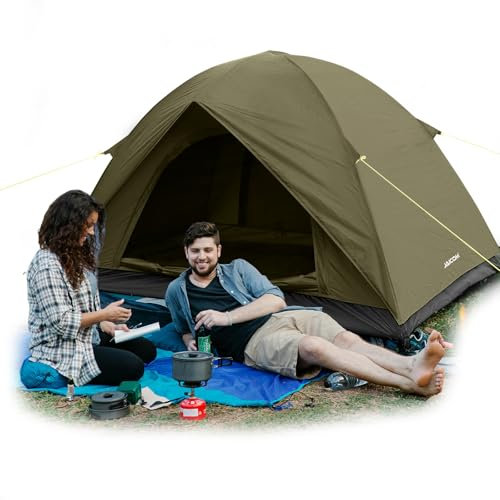 JAICOM Camping Zelt, Ultraleicht Zelt 2 Personen, Wasserdicht Kuppelzelt - Schneller Aufbau, Kleines Packmaß Bikepacking Zelt für Outdoor, Wandern, Familien, Camping, Festival