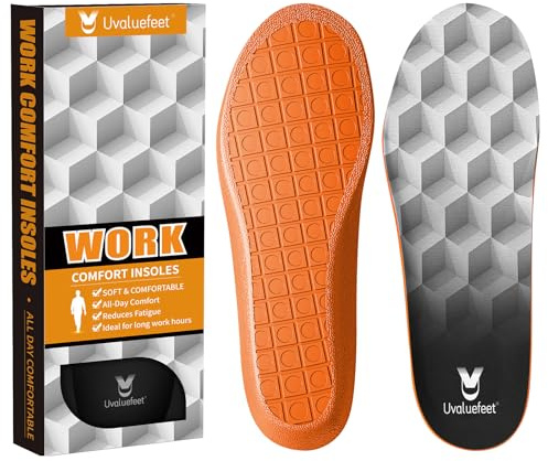 Work Boot Insoles for Men, Memory Foam Anti-Fatigue for Standing All Day-D | Memory Foam Work Boot Insoles With Cushion Support, Foot Pain Relief, Absorb Impact, Keep Feet All Day Comfortable