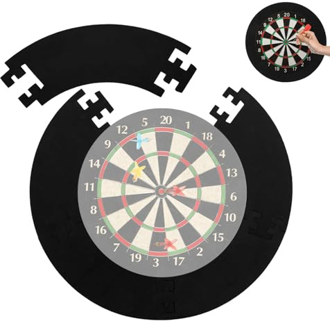 YushengTai Dart Surround, anello di protezione per freccette, 5 pezzi, protezione da parete con spessore di 25 mm, leggero e antirumore, Eva Surround, anello di protezione per freccette Ø 45 cm
