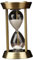 MOUNTTU Sablier 3 Minutes de Sable de Sable en Laiton précis avec Base en métal et Horloge décoration Blanc pour Cuisines, Bureaux, Cadeau Bureau