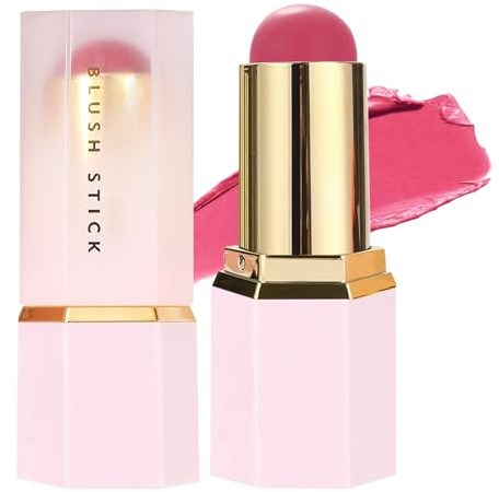 Nuyhadds Stick Blush pour Joues | Stick Lumineux Hydratant Résistant à l'Eau,Mise en Lumière Naturelle et Visage Peau Sèche Grasse Mixte Pommettes Sourcil Lèvres