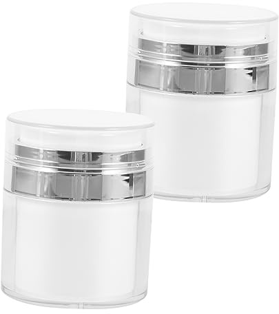 GANAZONO 2pièces Lot de Flacons à Pompe à Vide Rechargeables sans Air pour Cosmétiques Protection Oxydation Lumière