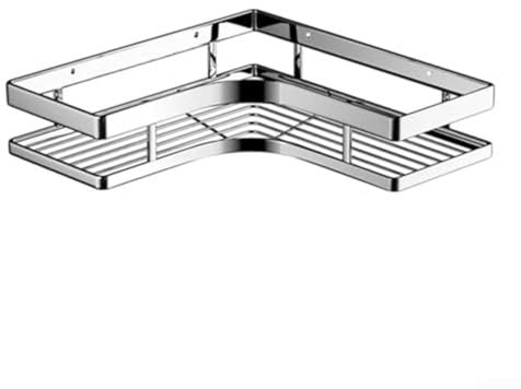Estante de almacenamiento de esquina para baño, organizador de acero inoxidable con diseño de taladro, para área de baño de inodoro
