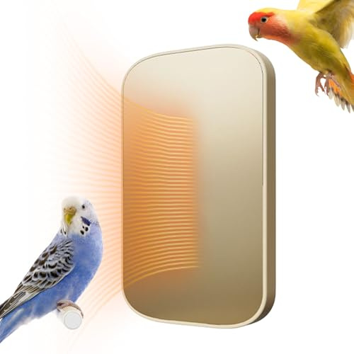 Xvilmaun Bird Heater for Cage - Winter Heated Perch Stand Bird Cage Heater - Terrarium Accessories for Hammock Aviary Indoor Travel Small Animals African Grey Lovebirds Canary