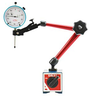 Shars 176 LBS Magnetic Base Indicator Holder with Speed-Set Fine Adjustment +1 .001 Dial Indicator 202-7958(202-7932+303-3111S) P]
