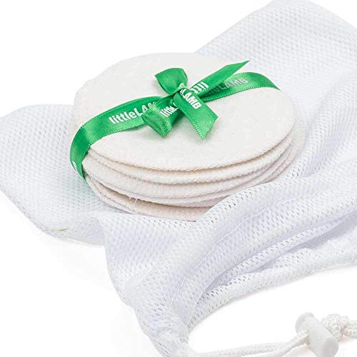 Reusable Bamboo Nursing Pads for Breastfeeding, 10-Pack - 2-Layer Absorbent Breastfeeding Pads - Washable Breast Pads - Natural Bamboo Maternity Pads, Nipple Covers