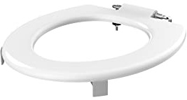 I.Care Robuster Ringsitz, weiß, mit Edelstahl-Scharnieren und Puffern