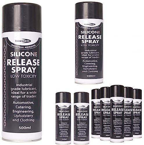 500ml Bond It Clear Silicone Release Spray Mould Releasing Multi Purpose Lubricant Motor Friction Oils Tin Extremely Flammable Aerosol 0.5 Litres Can (9)