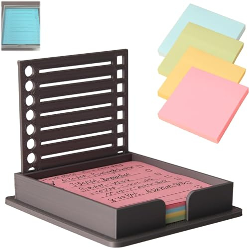 Dispensador de notas Post It, plantilla de notas Post It, soporte de notas adhesivas con plantilla, diseñado e impreso en 3D, estas plantillas de lista de tareas pequeñas y soporte para notas Post It