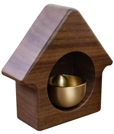 Mlllokfki Campanello magnetico per porta in legno, campanello per porta in ottone fatto a mano, campanello a giapponese, campana in legno per negoziante, carillon a fatto a mano Ornamento