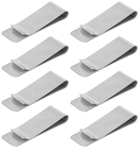 8 Stück Geldklammern Für Geldscheine, Tragbare Geldscheine Money Clip, Edelstahl Geldscheinklammer, Geldklammer, Geldklammer Herren Für Bargeld Rechnungen Karten Dokumente BanknoteGeldscheine