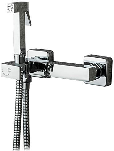 Bidet Sprayer for Toilet, Wall Mount Handheld Bidet Attachment, Warm Mixer Cold and Hot Bidet Spraye, Brass Single Handle Bidet Faucet