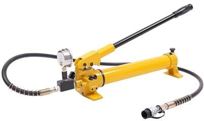 BINGNU Bomba hidráulica Manual de 700 Bar y 700 CC con manómetro for elevación y elevación. Adecuado para Aplicaciones de automoción