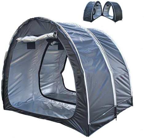 2 PCS Box Biciclette Può Essere Giuntato Box Biciclette Per 2/3/4/5 Biciclette Casette Da Giardino Casetta Attrezzi,Black