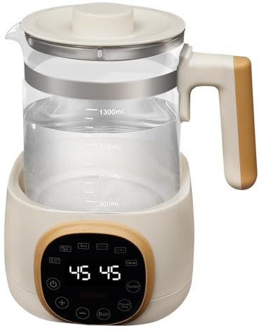Preparador de biberones de 1,3 l – Tiempo termostático 72h/37-95℃ – Multi Hervidor de agua caliente para calentar leche, té, comida de bebé, café, 600 W/50 Hz