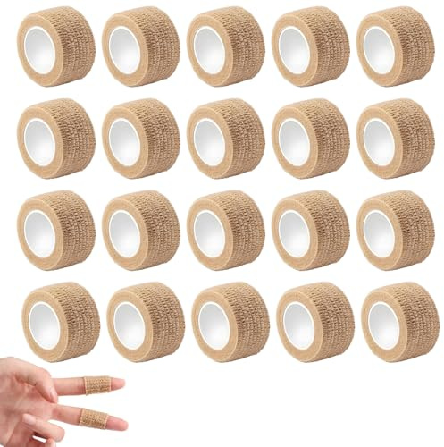 20 PCS Finger Tape, Durable Compression Tape, Practical Skin Color Compression Bandage, Suitable for Bandaging Sprains and Swelling of Fingers Arms Wrists Protective Furniture Ankles