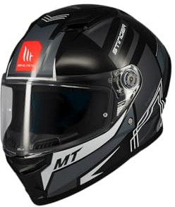 MT Helmets Stinger 2 – Casco Moto Integral Deportivo con Pantalla Antivaho Compatible con Pinlock, Visor Solar Full Vision, Interior Lavable y Calota HIRP | Homologado ECE 22.06 & DOT