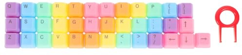 LOLIPPYY Kit de 37 Teclas ABS para Teclado Mecánico Altura Colores Arcoíris Vivos Recambios para Teclas de Ordenador Compatibles Interruptores Cherry Accesorios para Teclado