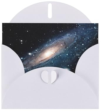 Magnifiques cartes de vœux avec imprimé galaxie, univers et étoiles, enveloppes incluses - Cartes de vœux vierges pour mariages, événements, anniversaires