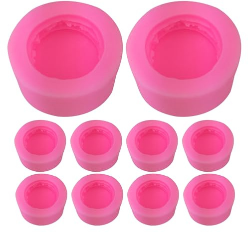 FOMIYES 10pcs 3d Silicone Macaron Mold for Fondant and Chocolate Baking, Food-grade Non-stick Cupcake and Cookie Moulds, Multi-use Candy and Candle Making Tools for Home Kitchen