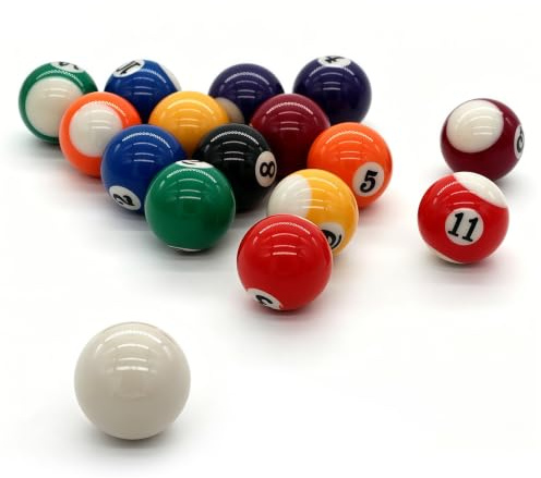 WARMWOO 38 mm biljardkulor: tillbehör för amerikanskt biljardbord, pool, biljardbollar, utbytbara harts biljardkulor, standardstorlek, biljardbollar, för biljardspelrum och klubbar