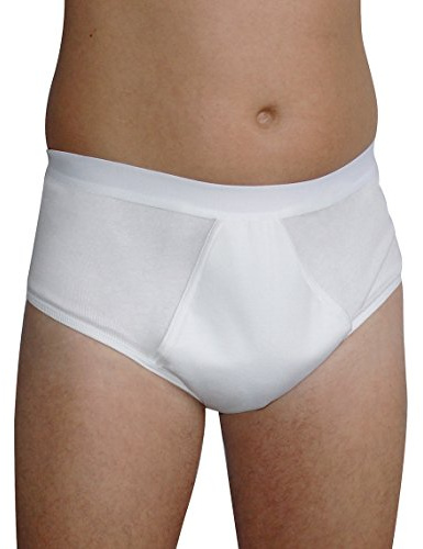 Hydas Herren Inkontinenzschutzslip mit integrierter Saugeinlage, Größe 7, weiß