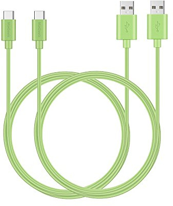 MaGeek® [Paquete de 2 1,8m Cables USB Tipo C (USB-C) a USB 2.0 Extra Largo para Samsung Galaxy S8, S8+, Nexus 6P, LG G6, nuevo MacBook, Google Pixel XL, OnePlus2 y más (Verde)