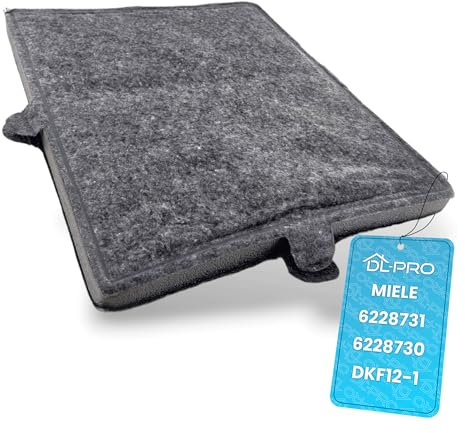 DL-pro Aktivkohlefilter 288x242mm passend für Miele 6228731 DKF12-1 Kohlefilter Filter Geruchsfilter für Dunstabzugshaube Abzugshaube Dunstabzug Dunsthaube