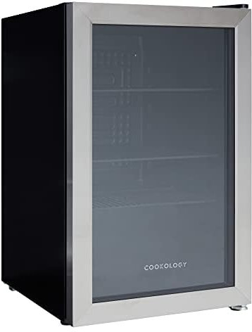 Cookology CBC70SS Under-Counter Fridge, 70 Litre Beer, Wine and Drinks Fridge with Adjustable Temperature Control, Energy Efficient - in Stainless Steel