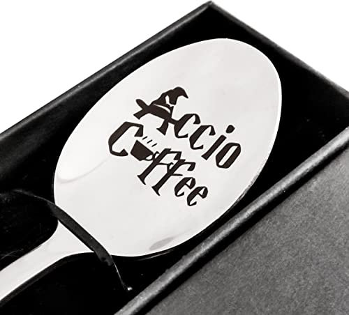 7,7 Accio Coffee Latte Macchiato Löffel mit Lasergravur, spülmaschinenfest, Wird mit Einer zarten Geschenkbox, Geburtstags-, Jubiläums geliefert