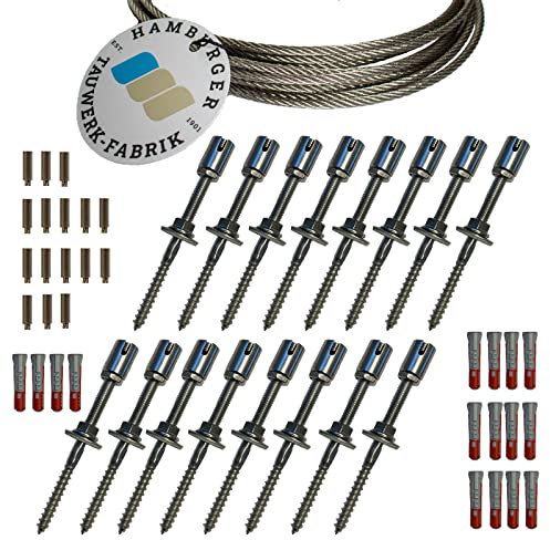 Rankhilfe/Ranksystem ''M'' aus Edelstahl - Wandabstand 50mm - 2 Stk. Wandhalter